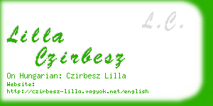 lilla czirbesz business card